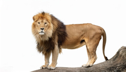 Obraz premium Lion on white background