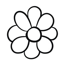 Floral silhouette art line. Flowers in continuous line drawing style. Border with tropical flower. Minimalist black linear sketch. Trendy vector illustration isolated. Contour graphics for design