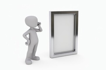 a man symbolizes thoughts, reflection, throwing a cloud of thoughts