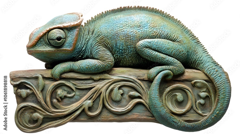 Poster chameleon blending into the background,symbolizing adaptability and flexibility
