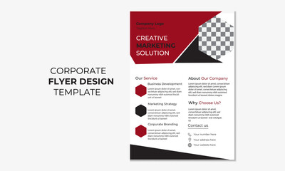 Creative business flyer design template. Creative solution flyer design template