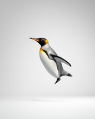 Fototapeta premium Majestic penguin against a minimalist background