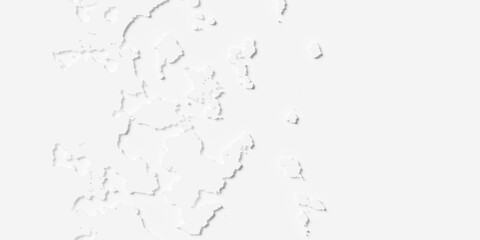 White organic terrain shapes geometrical background wallpaper banner pattern with copy space flat lay top view from above