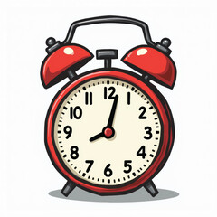 Retro Alarm Clock Illustration
