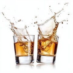 Tequila Shots with Splashing Action