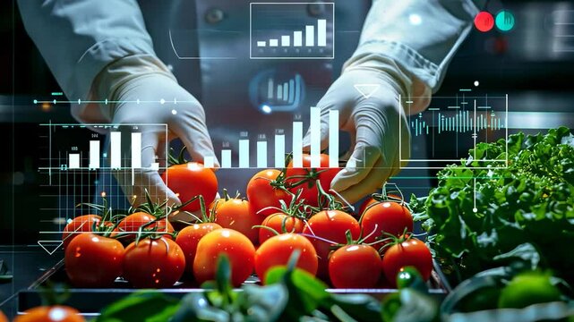A hands-on approach to harvesting fresh tomatoes and greens in a high-tech agricultural setting