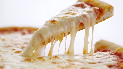 Food, Child Close Up Eating and Licking a Slice Of Pizza, Realistic Photo, on White Background, Abstract Image, Texture, Pattern Background, Wallpaper, Cover and Screen of Smartphone, PC, Laptop, 9:16