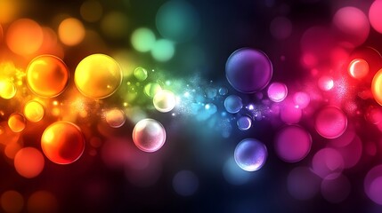 Obraz premium Captivating Colorful Spheres Illuminated Abstract Composition Creative Design Concept