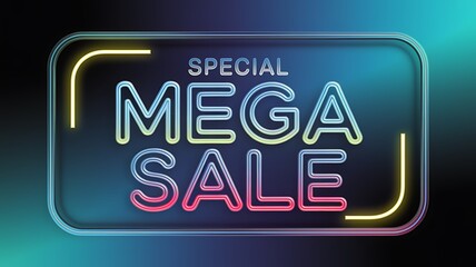 Fototapeta premium Neon Sign with 