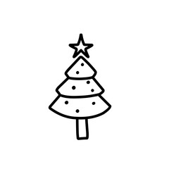 christmas line icon