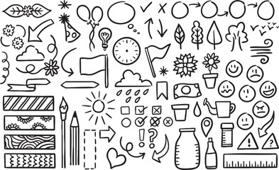 hand drawn dotted arrow vectors fun