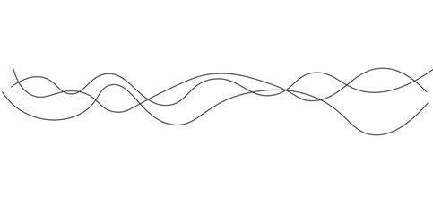 Vector curve wave seamless pattern background. Abstract thin gray and white wavy lines background. Thin wavy curve line vector background.