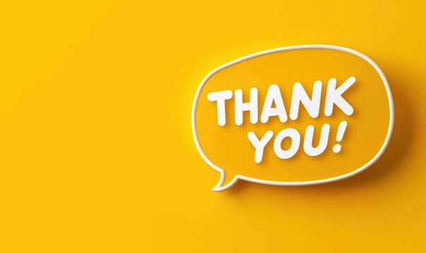 yellow background with the inscription "thank you"