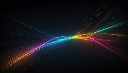 Abstract image of colorful lines spreading outward from the center