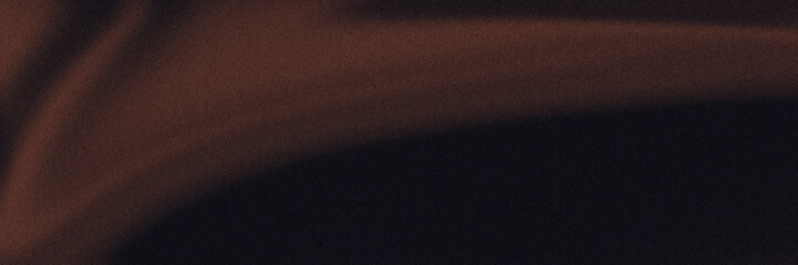 Dark brown and black abstract grainy noise texture background panoramic poster cover design