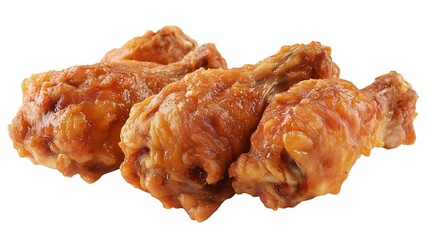 Food, Chinese Style Chicken, Photo Realistic, on White Background, Abstract Image, Texture, Pattern Background, Wallpaper, Cover and Screen of Smartphone, PC, Laptop, 9:16 and 16:9 Format