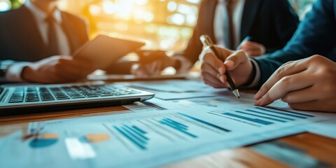 business formal meeting conference discussion with coworker shareholder or client concentrate private ideas created by ai