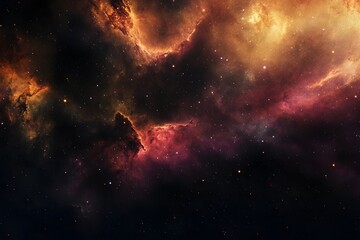 Fototapeta premium colorful nebula, deep space and cosmic clouds in galaxy with star cluster representing universe beauty and interstellar astronomy