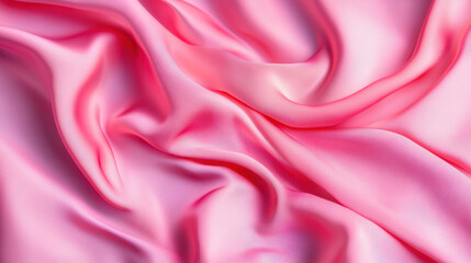 Obraz premium Elegant pink silk draped in soft folds, embodying grace and charm