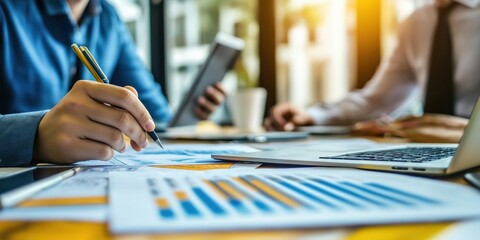 business formal meeting conference discussion with coworker shareholder or client concentrate private ideas created by ai