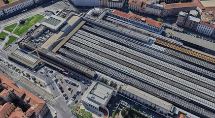 Italy, Florence, bird's-eye view, in summer