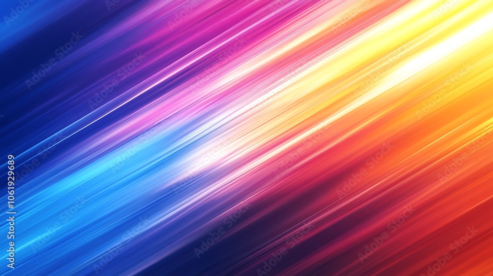 Poster energetic colorful light streaks creating vibrant abstract patterns image