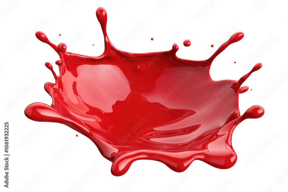 Aufkleber vibrant red liquid splash with dynamic movement isolated on transparent background
