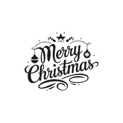 Christmas day typography vector arts and desing