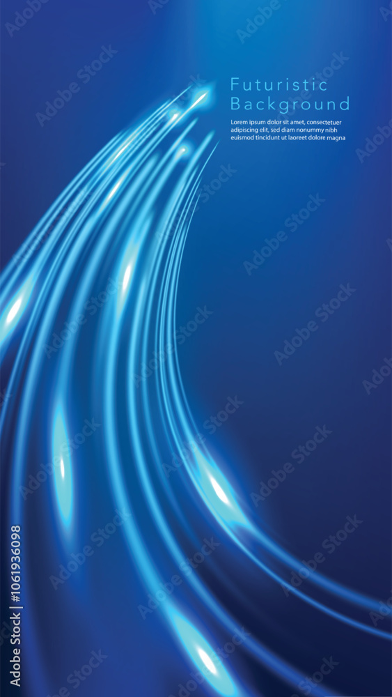 Poster futuristic technology abstract background. abstract futuristic curve digital line design.modern futu