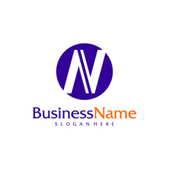 Modern letter AV logo design vector. Creative A V N logo concepts template