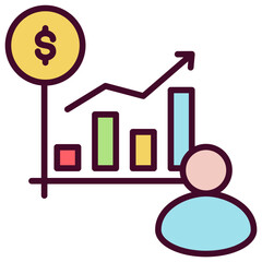 Personal Development Icon Outline Color Icon