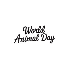world animal day typography vector arts and design