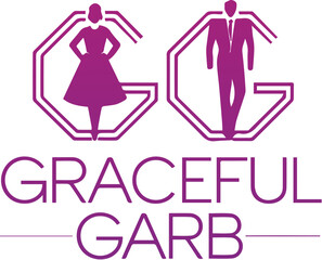 Elegant Dress Logo Geometric Design for Fashion called Graceful Garb.