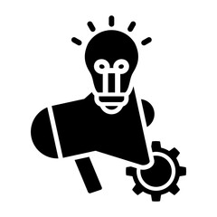 Marketing Solution Glyph Icon
