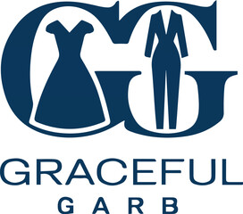 Elegant Dress Logo Geometric Design for Fashion called Graceful Garb.