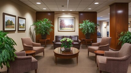 Cozy Office Waiting Area with Comfortable Seating