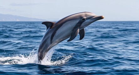 Fototapeta premium Dolphin jumping out of the ocean 