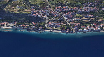 Reggio Calabria's Coastline from Above: Ionian Sea and Urban Landscape
