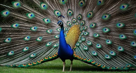 Obraz premium Peacock spreading its feathers 