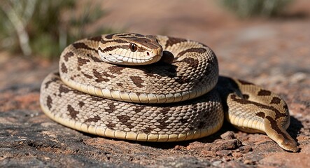 Fototapeta premium Rattlesnake coiled 