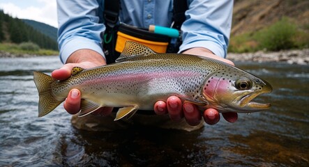 Obraz premium Trout in river 