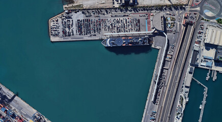 Valencia Port Aerial View, Mediterranean Hub in Spain