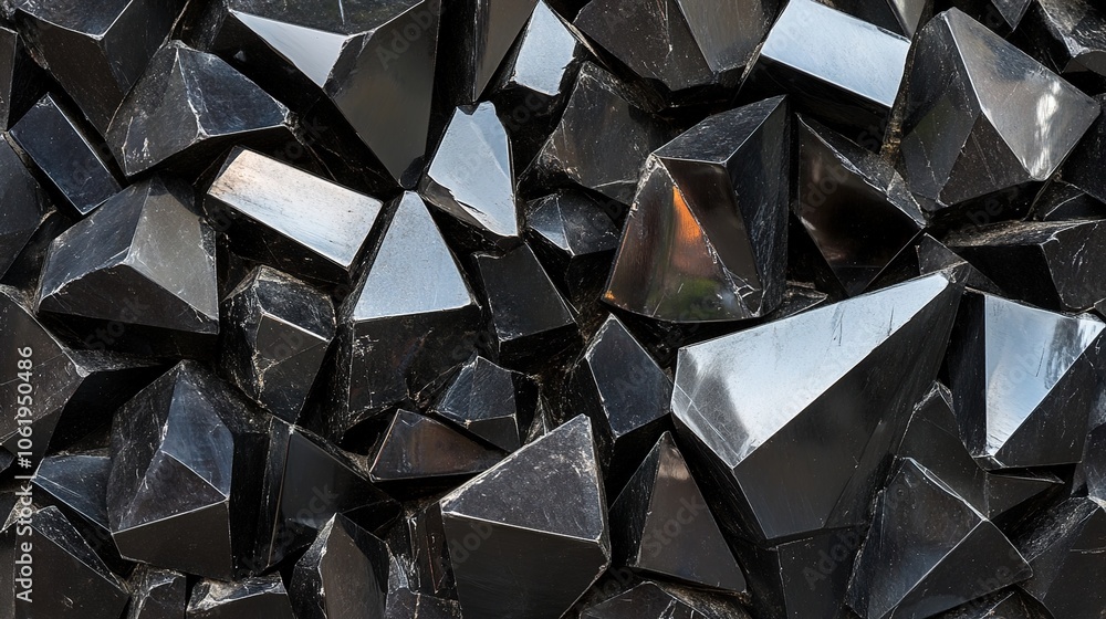 Poster black crystal patterns with diffused light effects