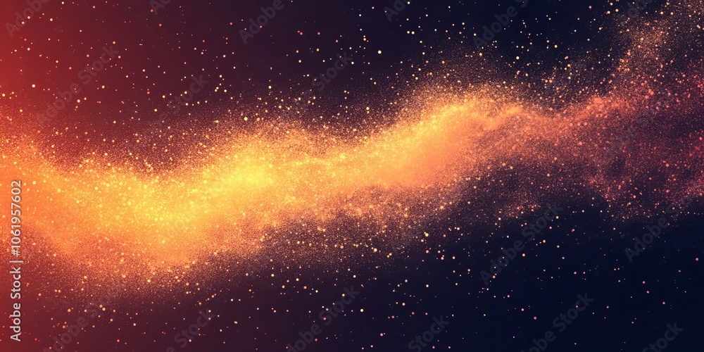 Aufkleber glowing noise texture orange abstract grainy gradient background web banner header cover retro poste