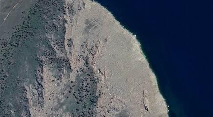 Scenic Aerial View of Baikal Lake and Mountains