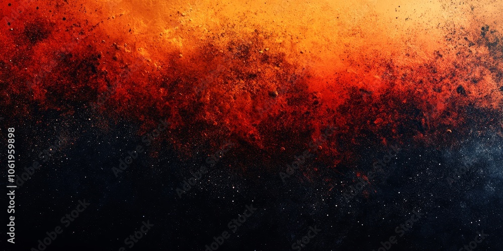 Poster orange red black color gradient background grainy texture effect web banner header poster design cop