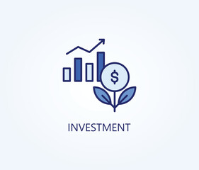  Investment vector, icon or logo sign symbol illustration 