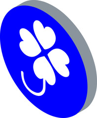 身体障害者マークのアイソメトリックイラスト