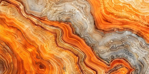 Close-up orange wood texture wallpaper with rich, warm tones and distinct grain patterns highlighting natural beauty.