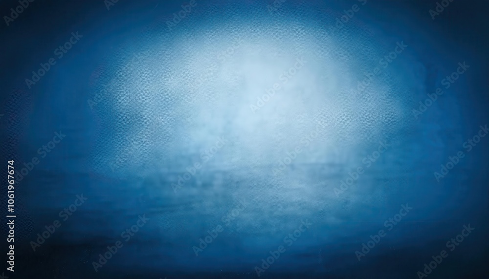Poster abstract gradient background with soft blue and white glow, symbolizing calmness, serenity, and mini